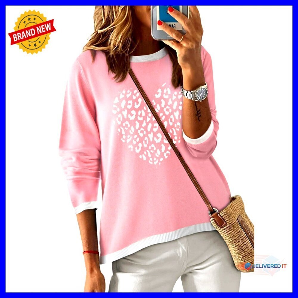 Striped Color Block Pullover Sweater Oversized Chic Casual Long Sleeve Top